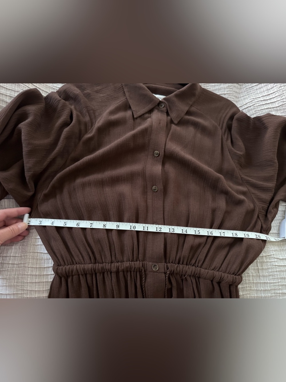 Banana Republic Espresso Brown Gauze Shirt Dress - Picture 6 of 6